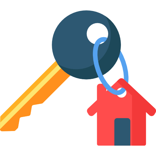 Clé et maison en icône